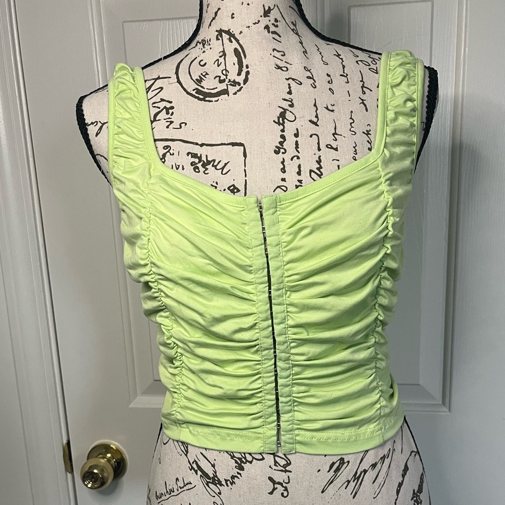 Lime Green Corset Type Tank Top